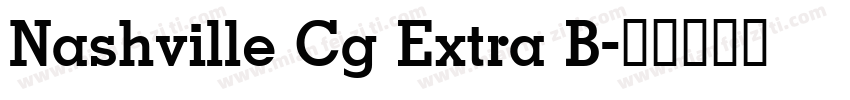 Nashville Cg Extra B字体转换